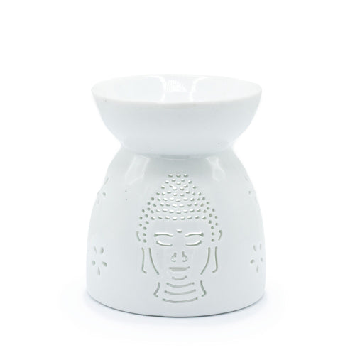 Brûle-parfum Bouddha ajouré — Blanc
