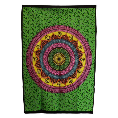 Tenture Murale en Coton 70x110 cm – Mandala Vibrant