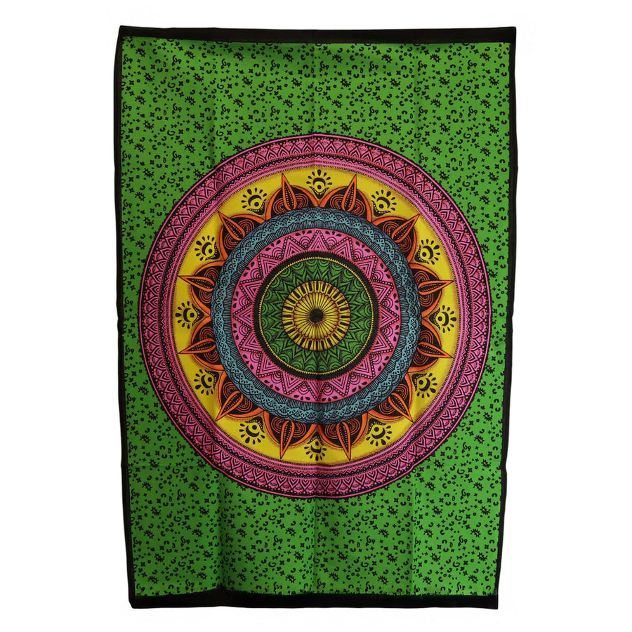 Tenture Murale en Coton 70x110 cm – Mandala Vibrant