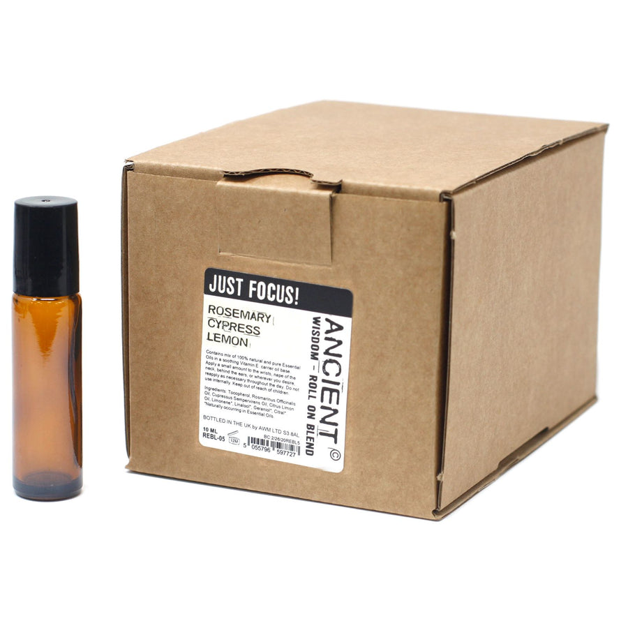 Lot de 30 Roll-On Huiles Essentielles – Concentration (Non Étiquetés)