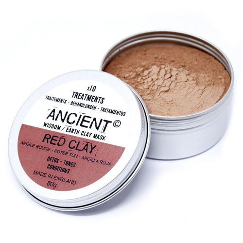 Masque Visage à l'Argile Rouge Teint Terne – 100 g