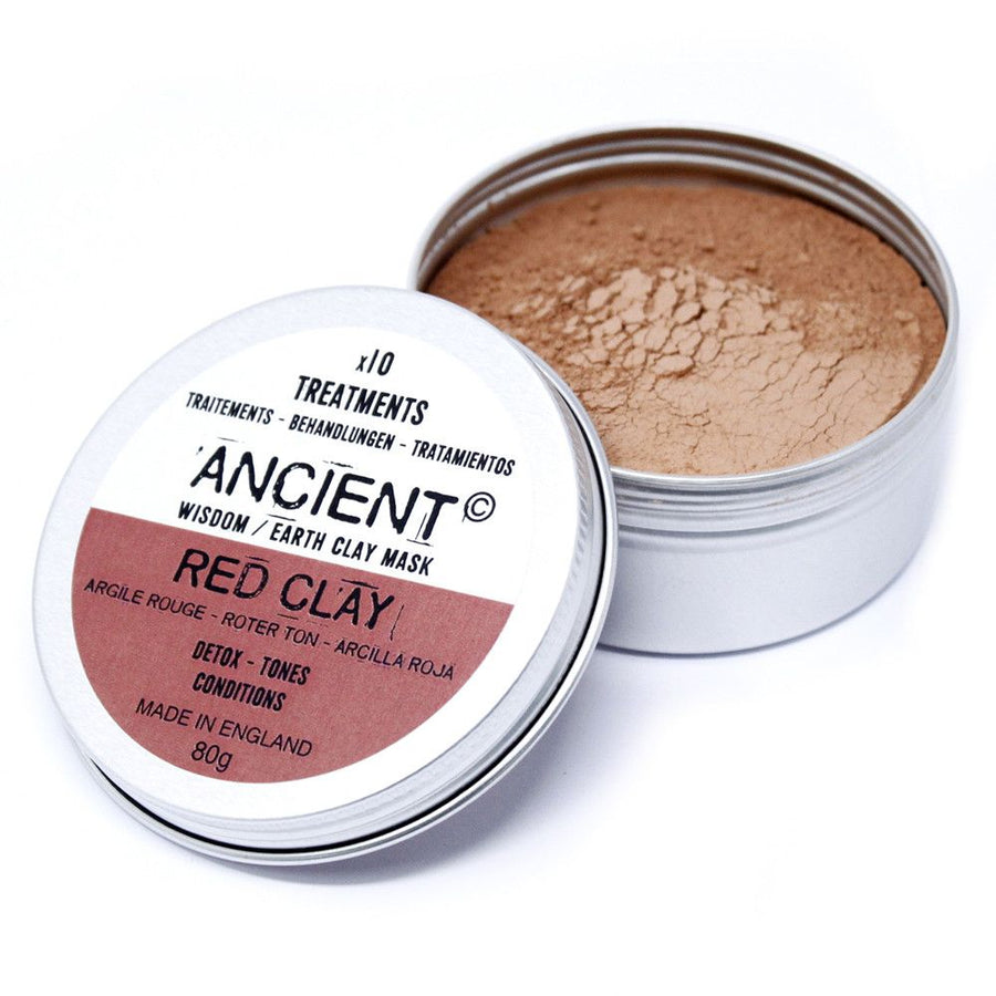Masque Visage à l'Argile Rouge Teint Terne – 100 g