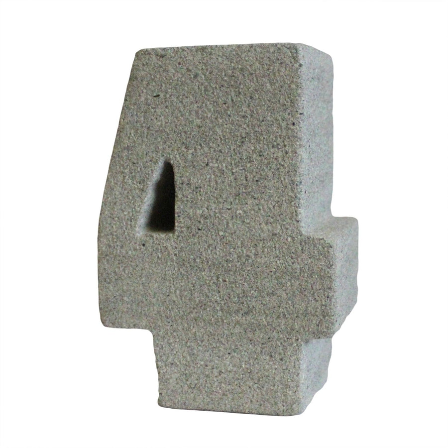 Bougeoir Chiffre 4 en Granit Sculpté