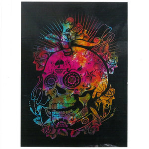 Tenture Murale en Coton Crâne Mexicain – 78 x 112 cm