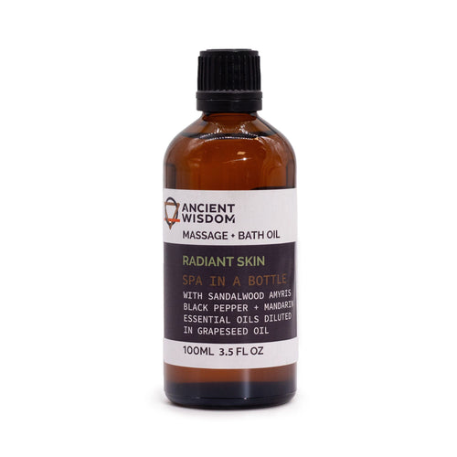 Huile de Massage Éclat au Bois de Santal – 100 ml