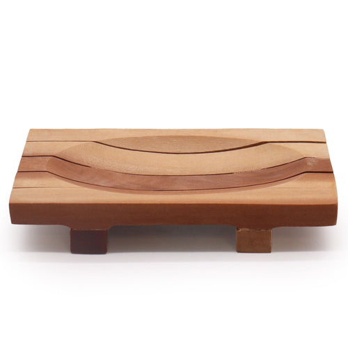 Porte-Savon en Acajou Classique – Grille de Drainage