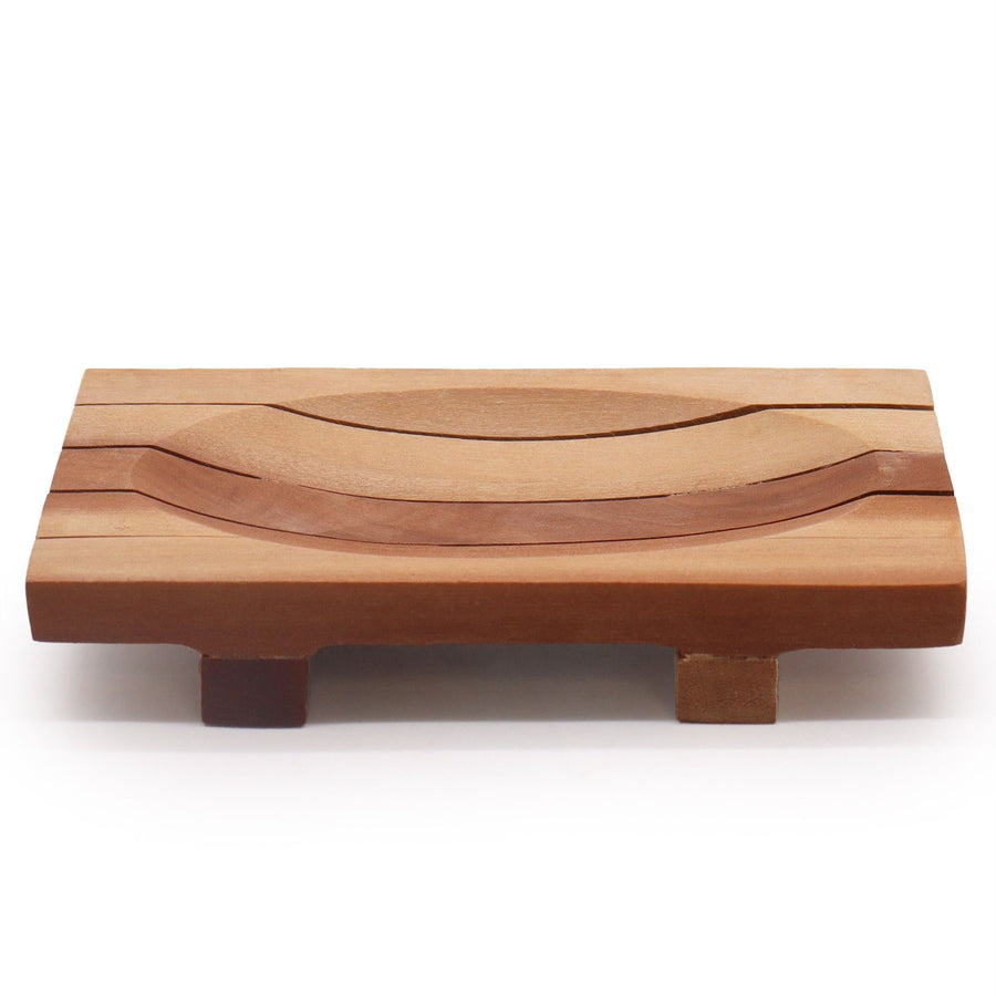 Porte-Savon en Acajou Classique – Grille de Drainage