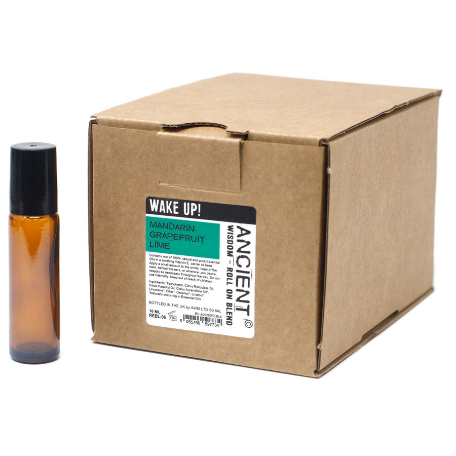 Lot de 30 Roll-On Huiles Essentielles – Réveil (Non Étiquetés)
