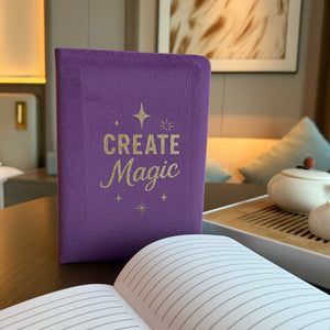 Carnet en Velours Violet 80 Pages – Créez la Magie