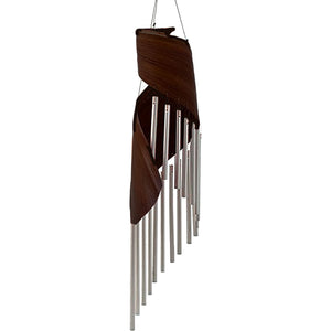 Carillon à Vent en Feuille de Coco – Finition Chocolat