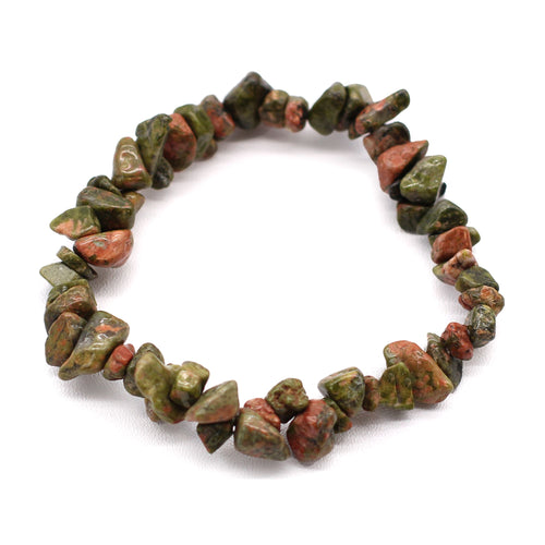 Bracelet en Pierres Naturelles Jaspe Vert – Élastique Ajustable