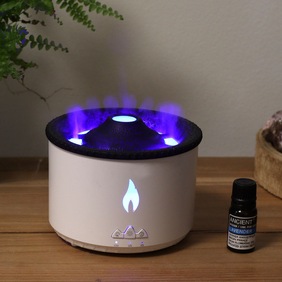 Diffuseur d'Arômes Moyen Effet Volcan à Brancher – 360 ml, 2 Coloris