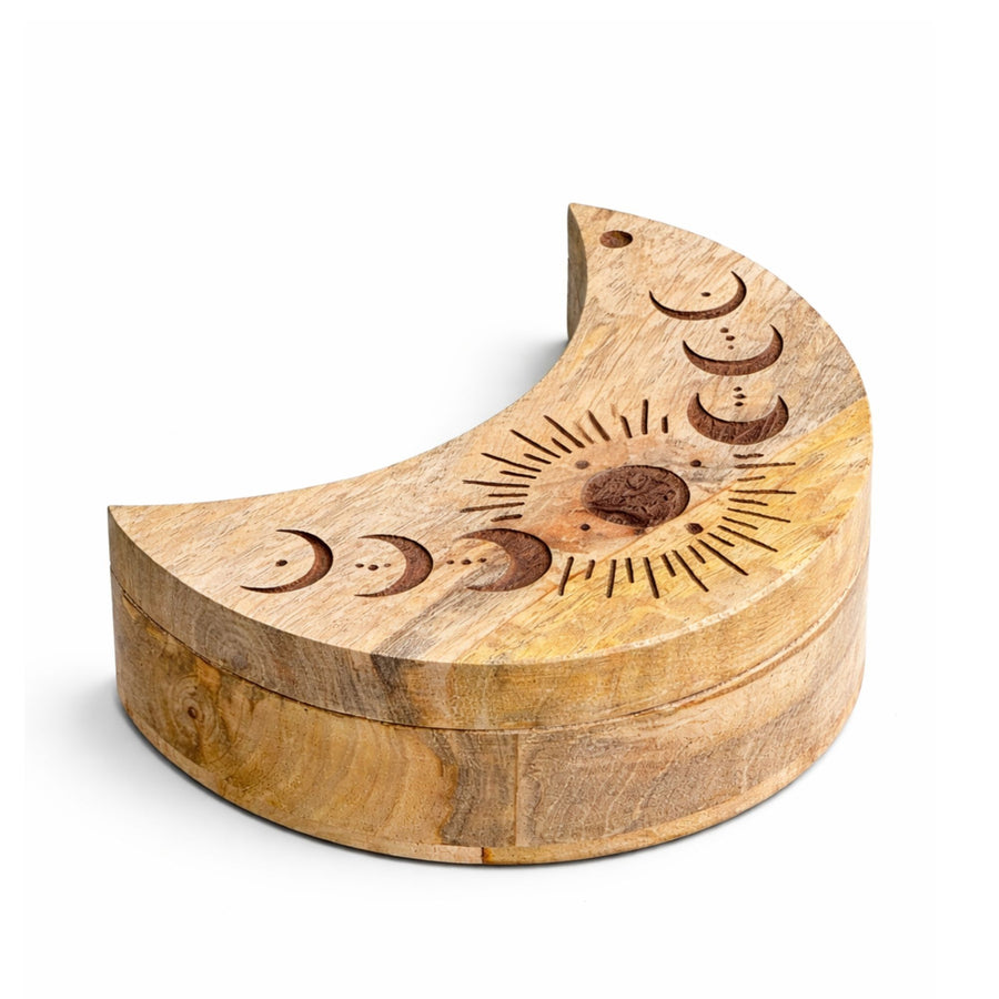 Boîte à Tarot Coulissante Forme Lune