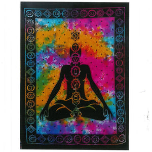 Tenture Murale en Coton – Bouddha des Chakras
