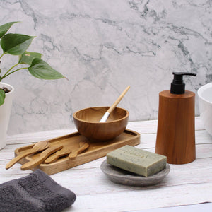 Distributeur de Savon en Bois de Teck – Conique