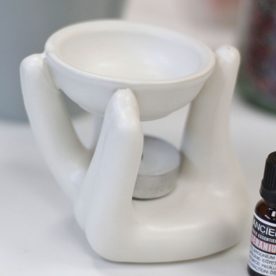 Brûle-Parfum Main Secourable – Blanc