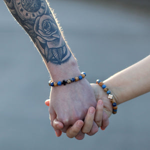 Bracelets en Pierres Naturelles (Lot de 2) – Support, Sodalite & Pierre Paysage
