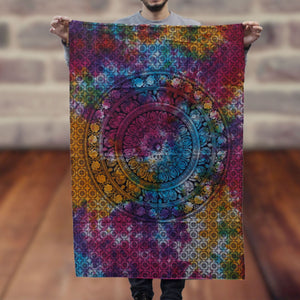 Tenture Murale en Coton Mandala Éléphant – 78 x 112 cm