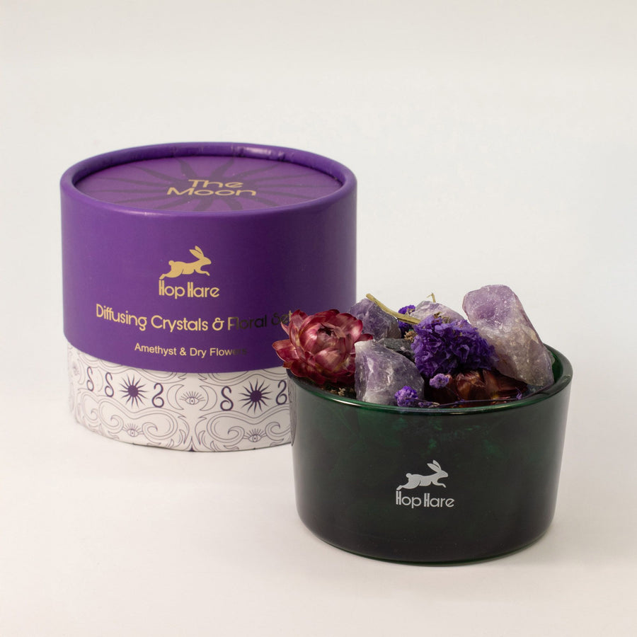 Coffret Cristaux Diffuseurs & Fleurs Séchées - La Lune