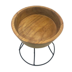 Bol Surélevé en Bois de Teck 15 cm - Petit Plateau