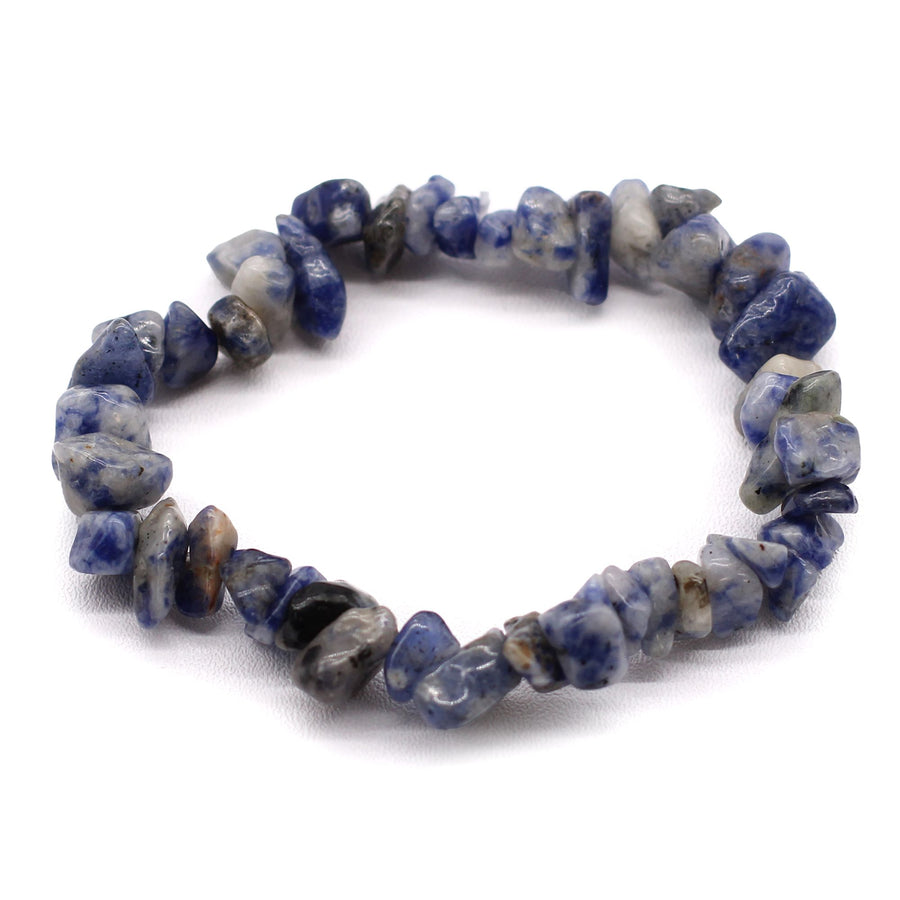 Bracelet en Pierres Naturelles Sodalite – Élastique Ajustable