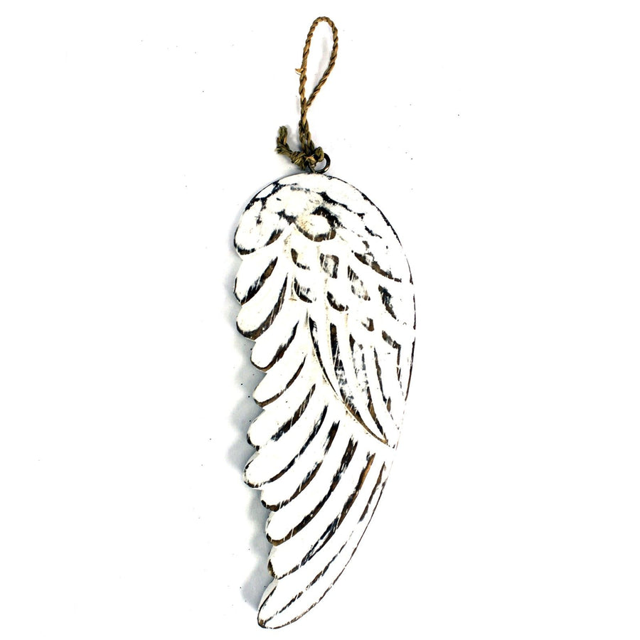 Petite Aile d'Ange en Bois Sculpté 18 cm – Déco Murale Zen