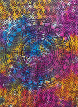 Tenture Murale en Coton Mandala Éléphant – 78 x 112 cm