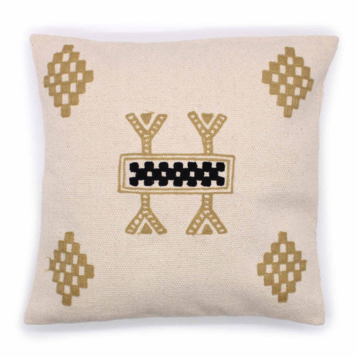 Housse de Coussin en Coton Motif Berbère – 45 x 45 cm