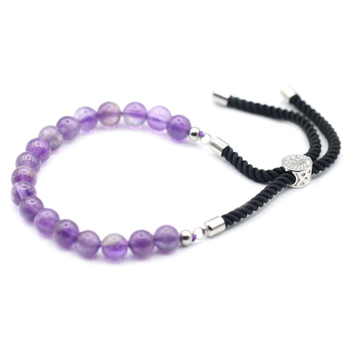 Bracelet en Pierres Naturelles Plaqué Argent 925 – Améthyste