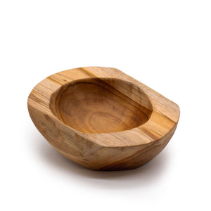 Bol Moyen en Bois de Teck Forme Naturelle - 20 x 7 cm