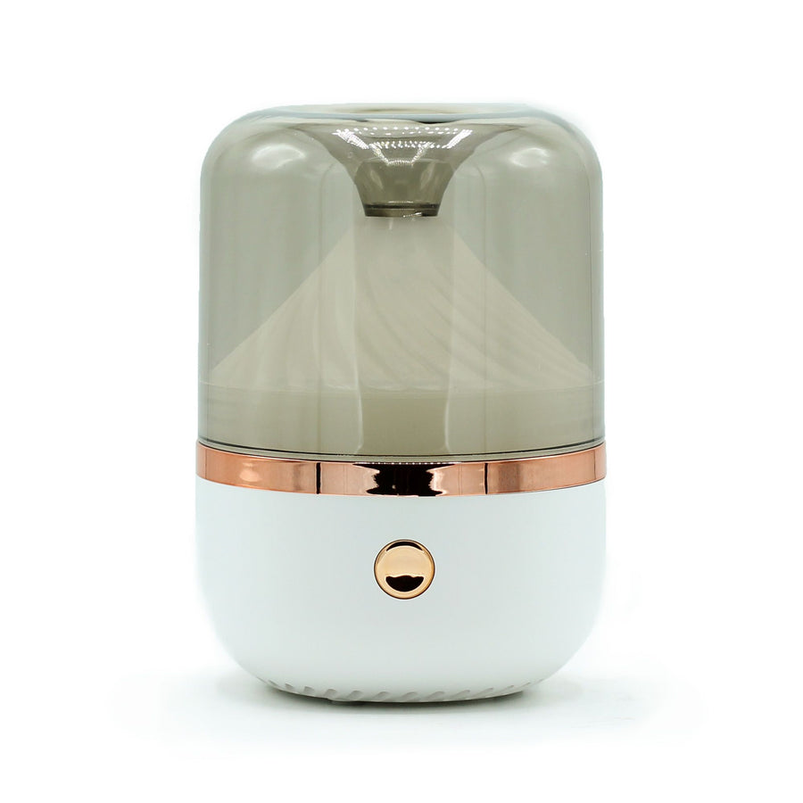 Diffuseur d'Arômes Urbain Blanc & Bronze – USB, Veilleuse Couleur