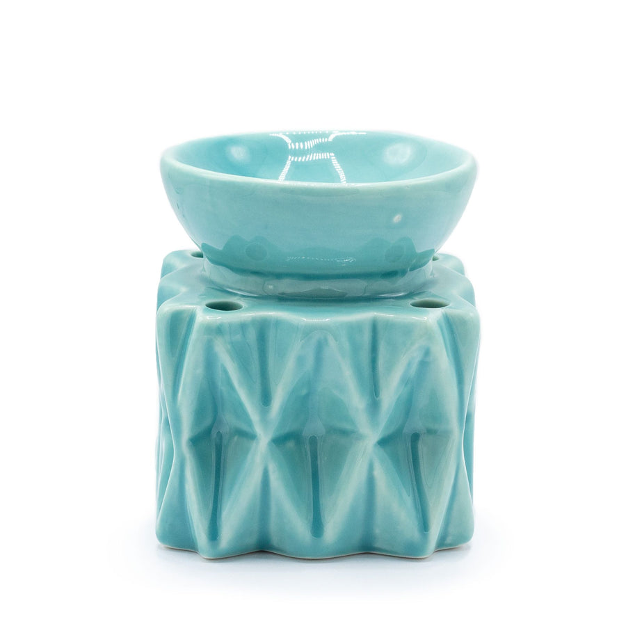 Brûle-parfum géométrique - Bleu