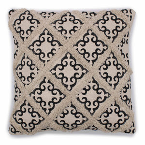 Housse de Coussin en Coton Losanges & Imprimé Luxe – 45 x 45 cm