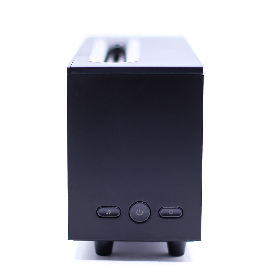 Diffuseur d'Arômes Effet Flamme avec Chant d'Oiseau – Noir USB LED