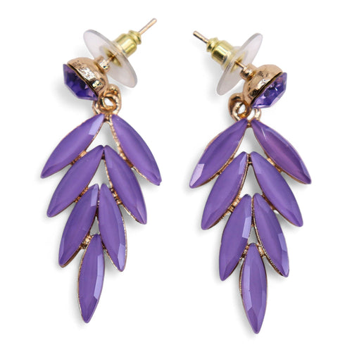Boucles d'Oreilles Verre Vintage Lavande – Fées