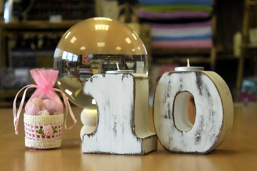 Chiffre d'Anniversaire en Bois N°1 – Bougeoir Chauffe-Plat