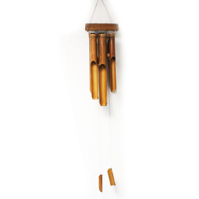 Carillon à Vent en Bambou – Finition Naturelle – 6 Tubes Moyens