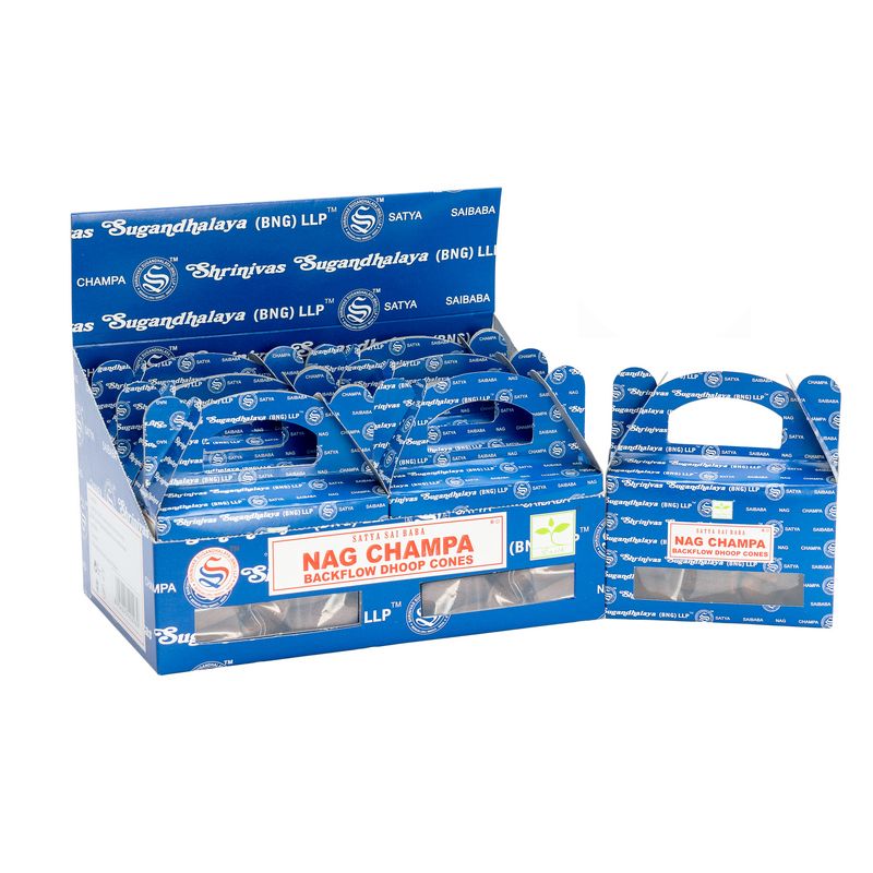 Cônes d'Encens à Reflux Satya Nag Champa (24 pièces)