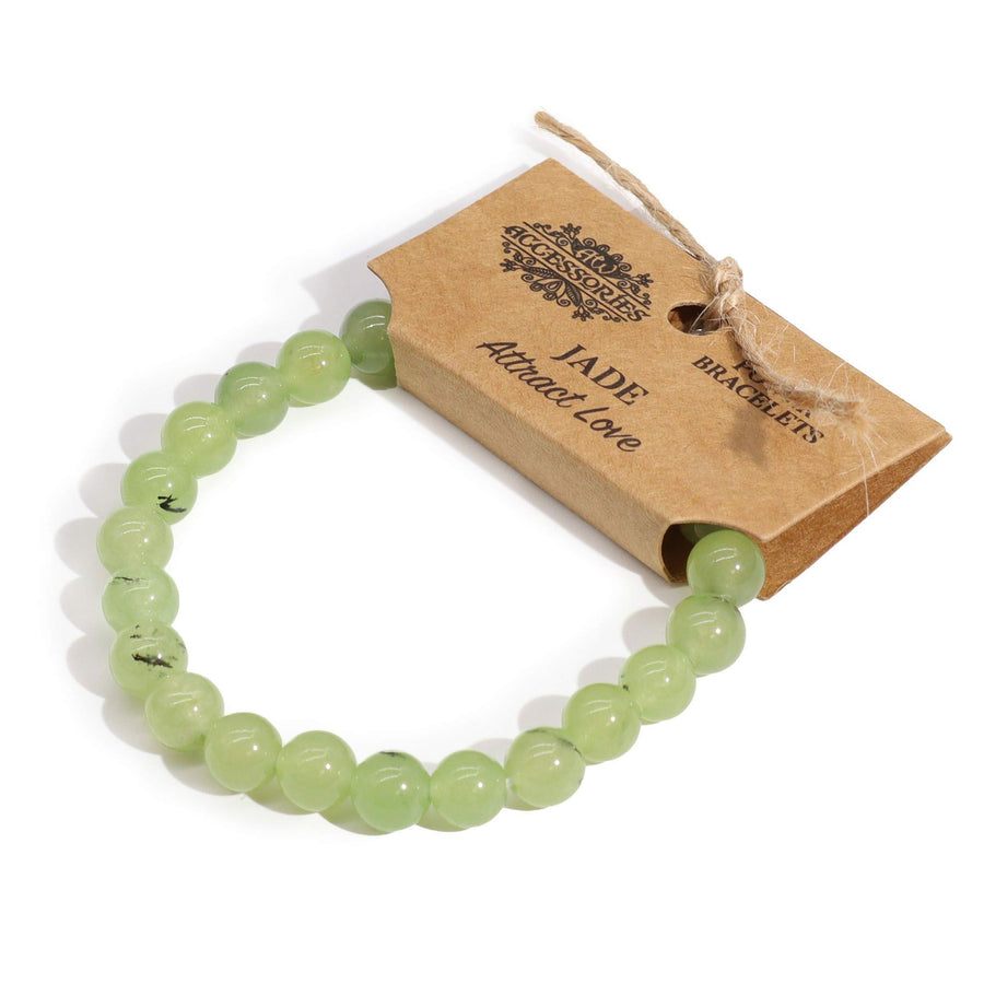 Bracelet en Jade – Perles 8 mm sur Élastique
