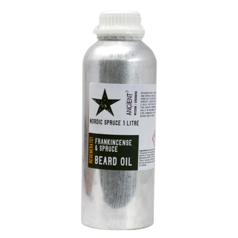 Huile à Barbe 1 Litre – Épicéa Nordique (Régénérante)