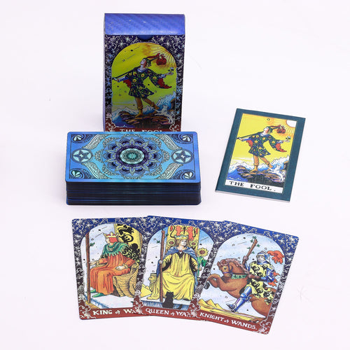 Jeu de Tarot Bleu Métallisé – Mandala