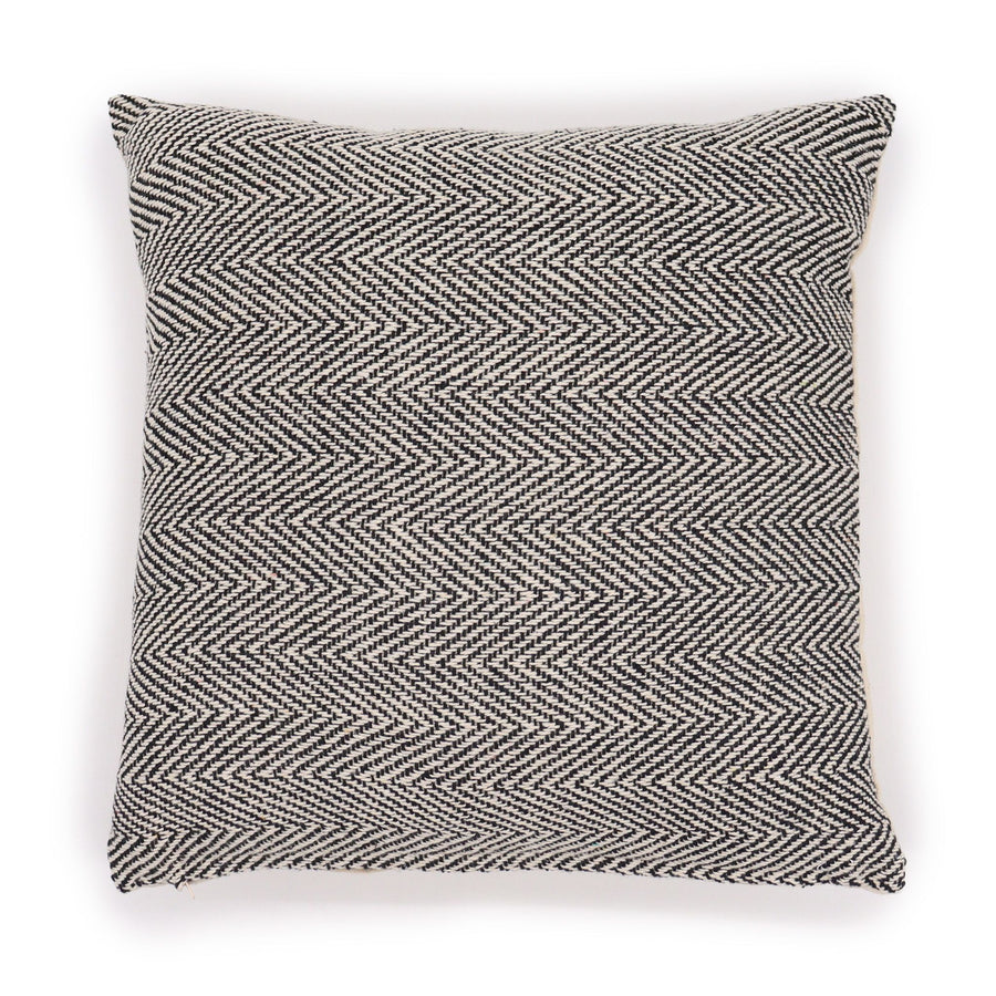 Housse de Coussin en Coton Chevrons Gris – 40 x 40 cm