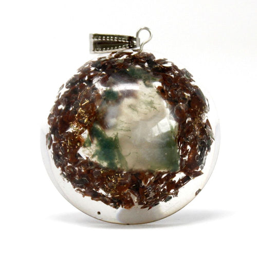 Pendentif orgonite — Bloc de puissance en dôme
