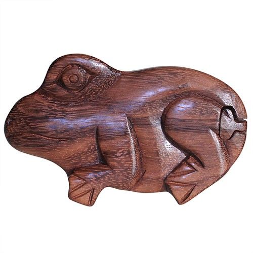Boîte à Secrets Sculptée Bali – Grenouille