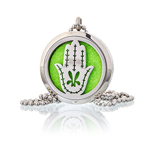 Collier Diffuseur d'Huiles Essentielles – Main de Fatima 30 mm
