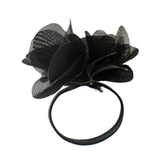 Bague Diffuseur de Parfum Fleur en Mousseline – Noir