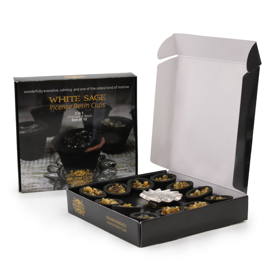Boîte de 12 Coupelles de Résine – Sauge Blanche