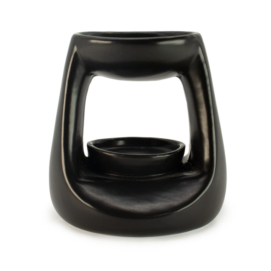 Brûle-Parfum Zen en Céramique - Petit Classique - Noir Mat
