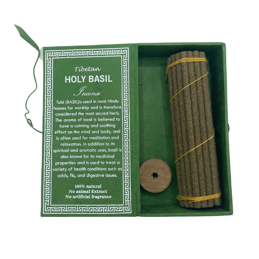 Coffret Cadeau d'Encens Dhoop de l'Himalaya – Basilic Sacré (Tulsi)