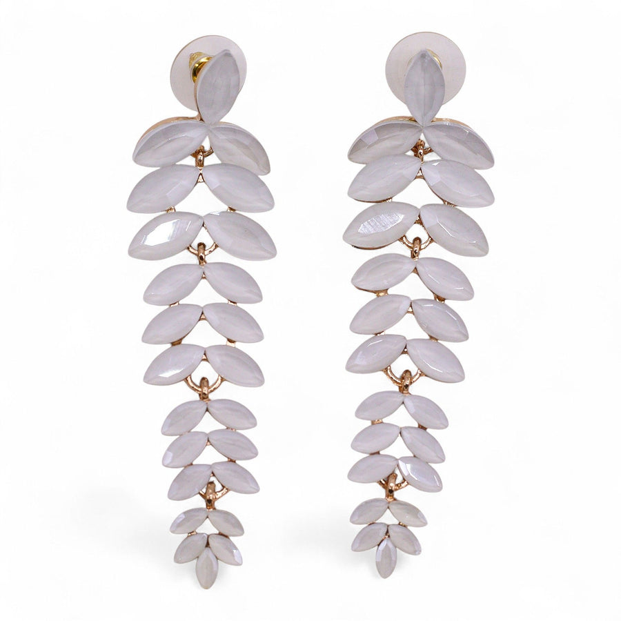 Boucles d'Oreilles Perle & Verre Vintage – Pendantes